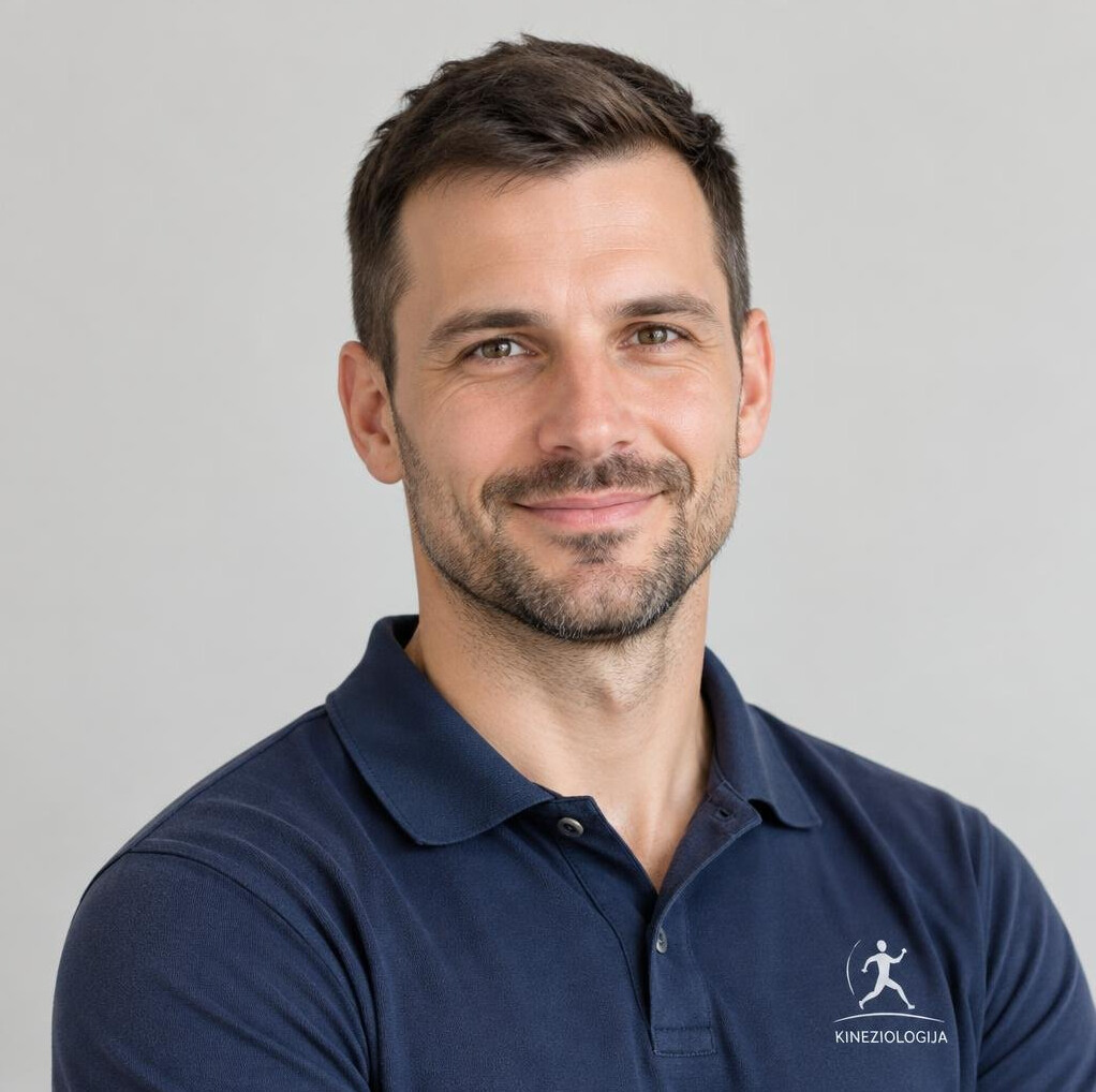 Portrait of a smiling man with short dark hair and a beard